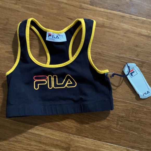 FILA Black & Gold Sports Bra | NWT | Size XS - Picture 3 of 5